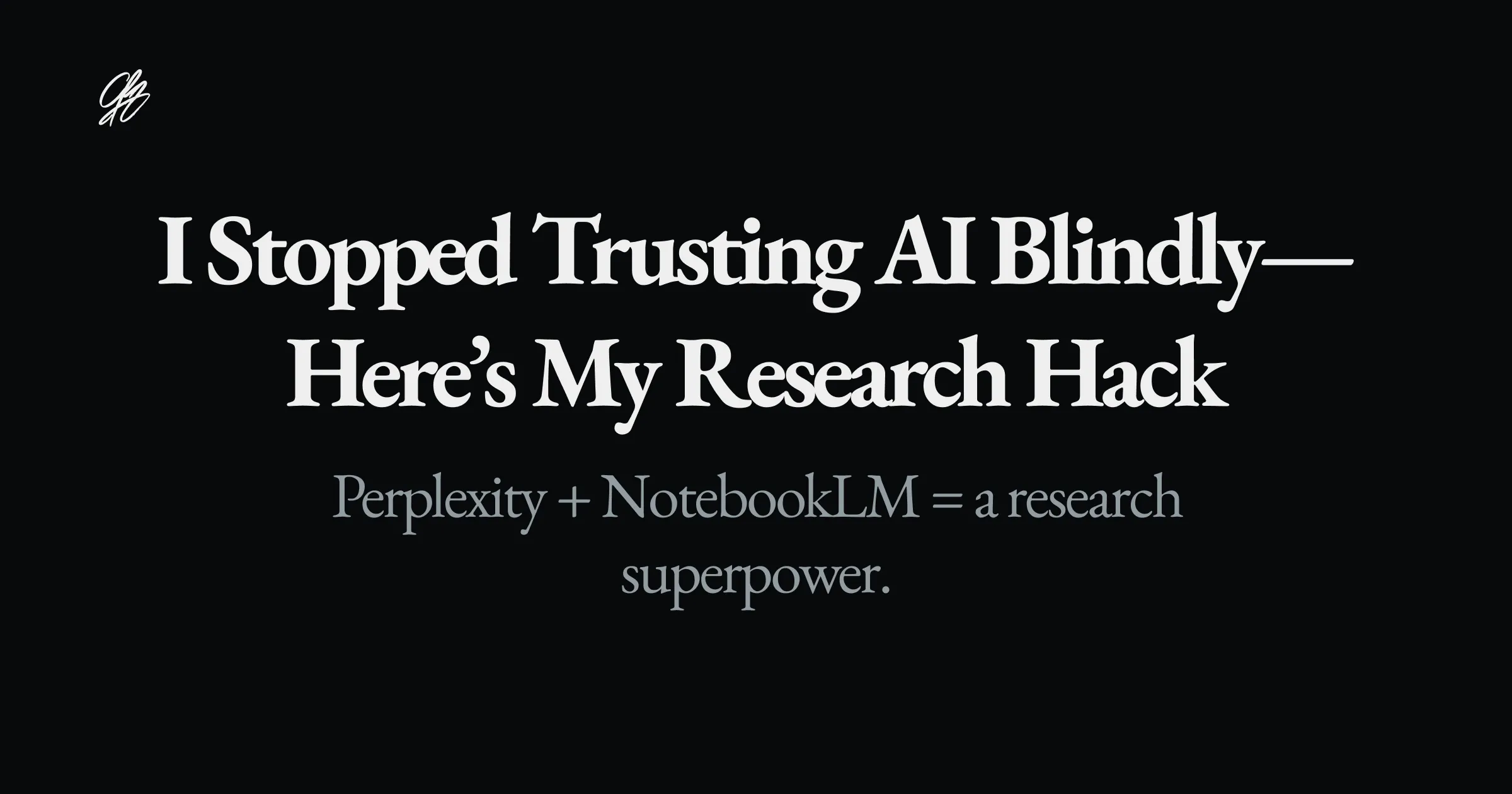 I Stopped Trusting AI Blindly, a letter from The AI OS